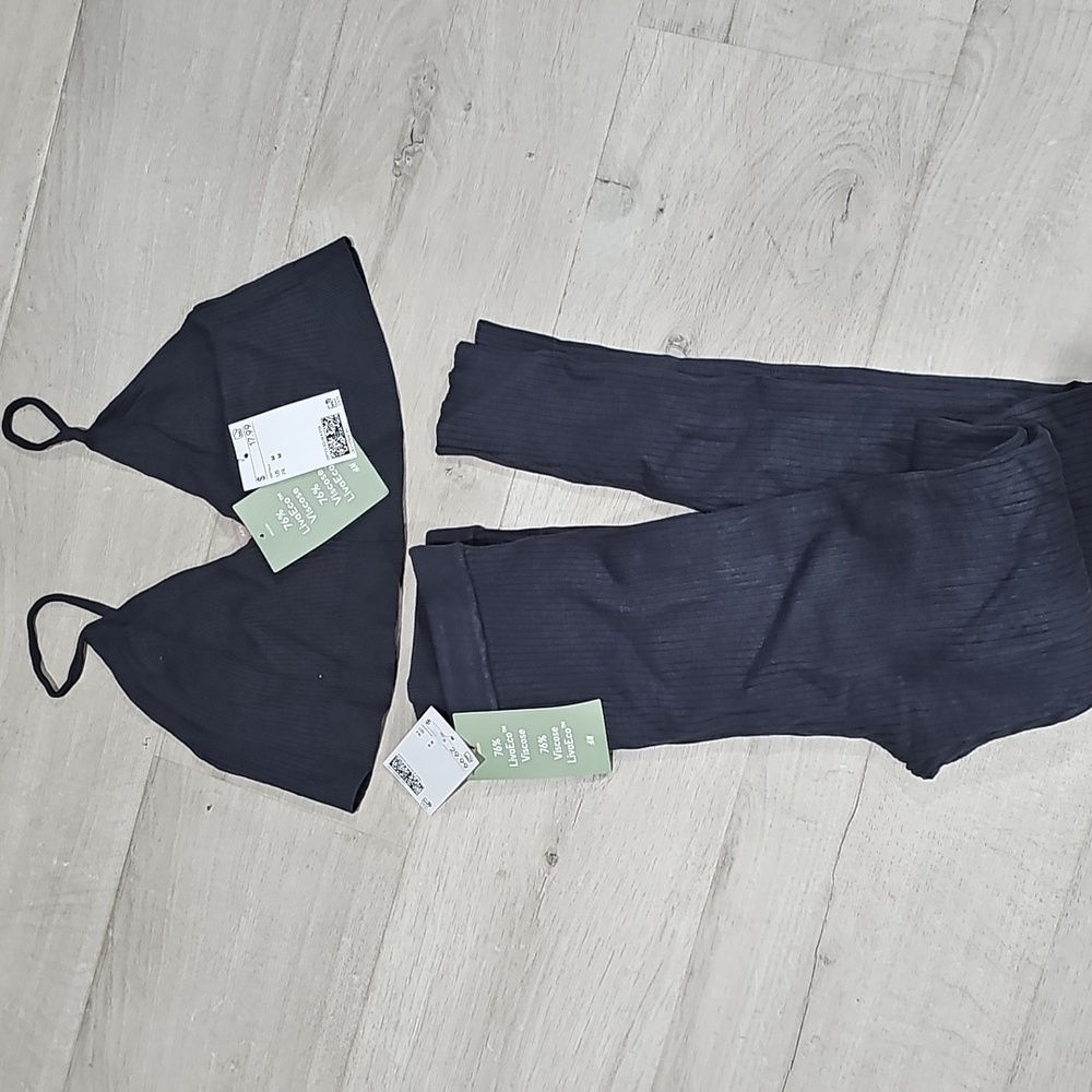 NWT Combined Ribbed Pants & Bra Tank